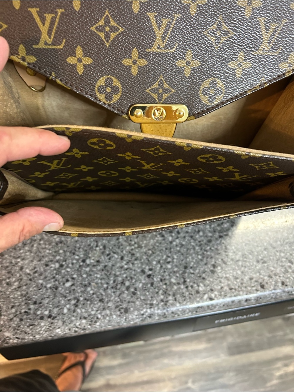 Louis Vuitton Monogram Canvas Satchel in Brown and Gold - Picture 12 of 15